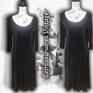 Anthropologie Kiara Witchy Black Stretch Maxi Dress, Small